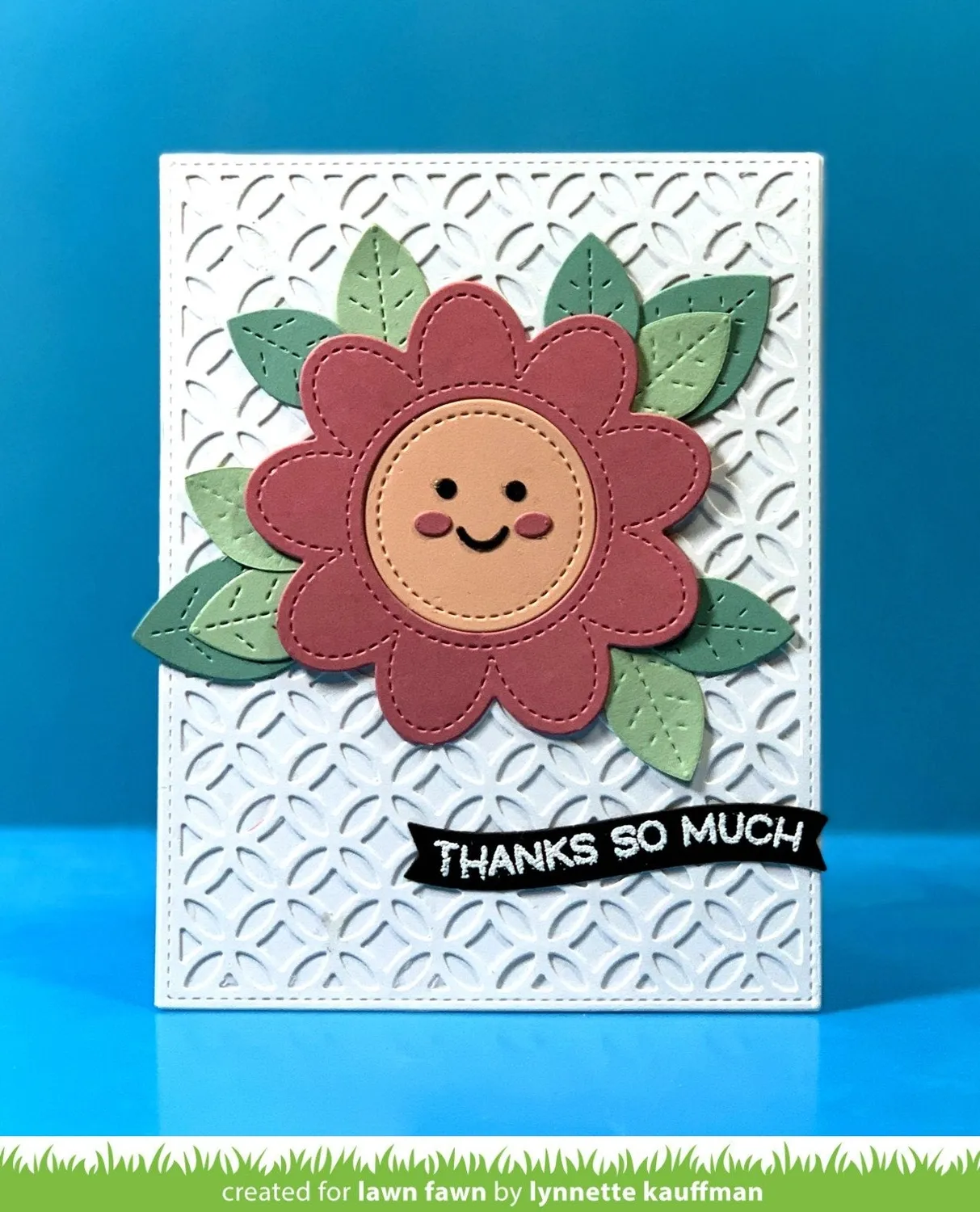 Lawn Fawn Outside In Stitched Flower Stanze Blume