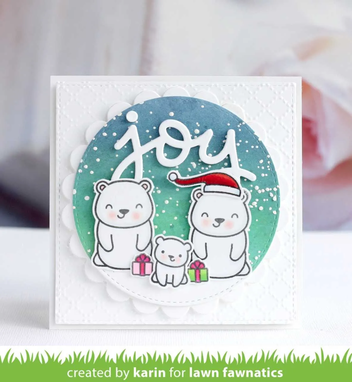 Lawn Fawn Scripty Joy Stanzschablone Schriftzug Weihnachten