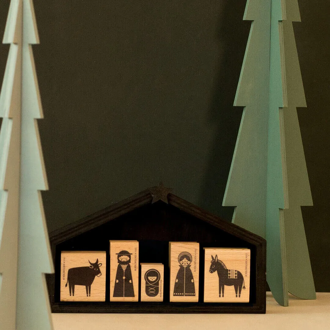 Perlenfischer Krippe Stempelset 6-teilig Weihnachten
