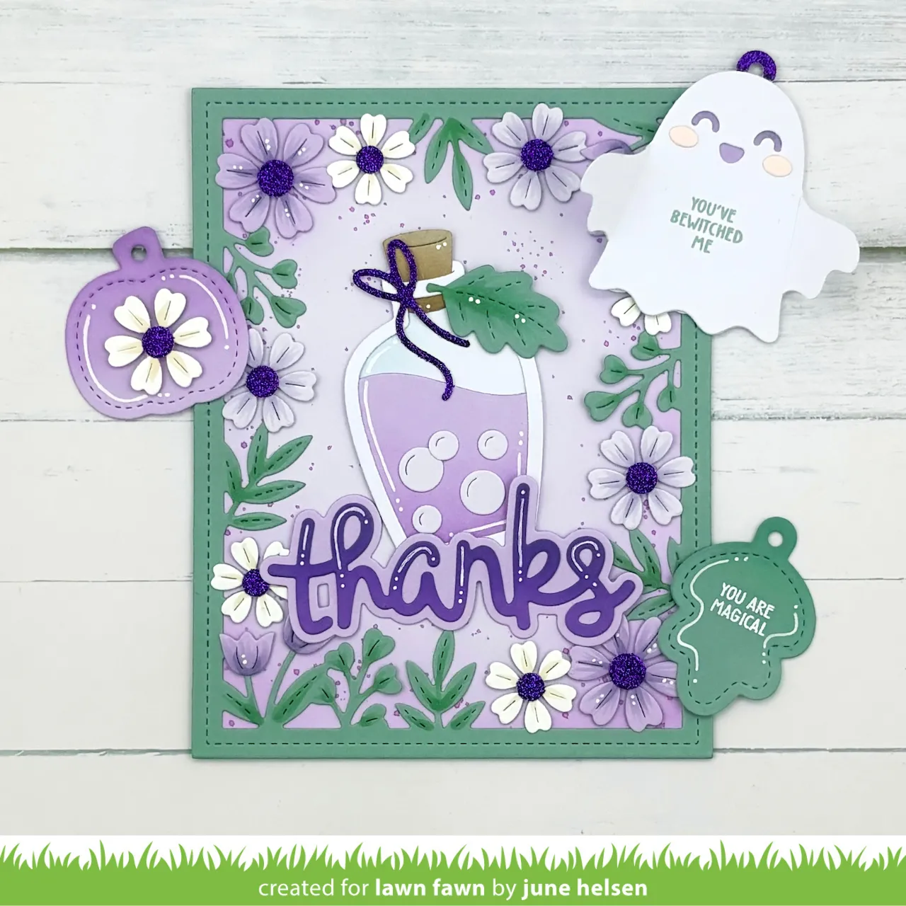 Lawn Fawn Happy Ghost Tag Stanzen Halloween