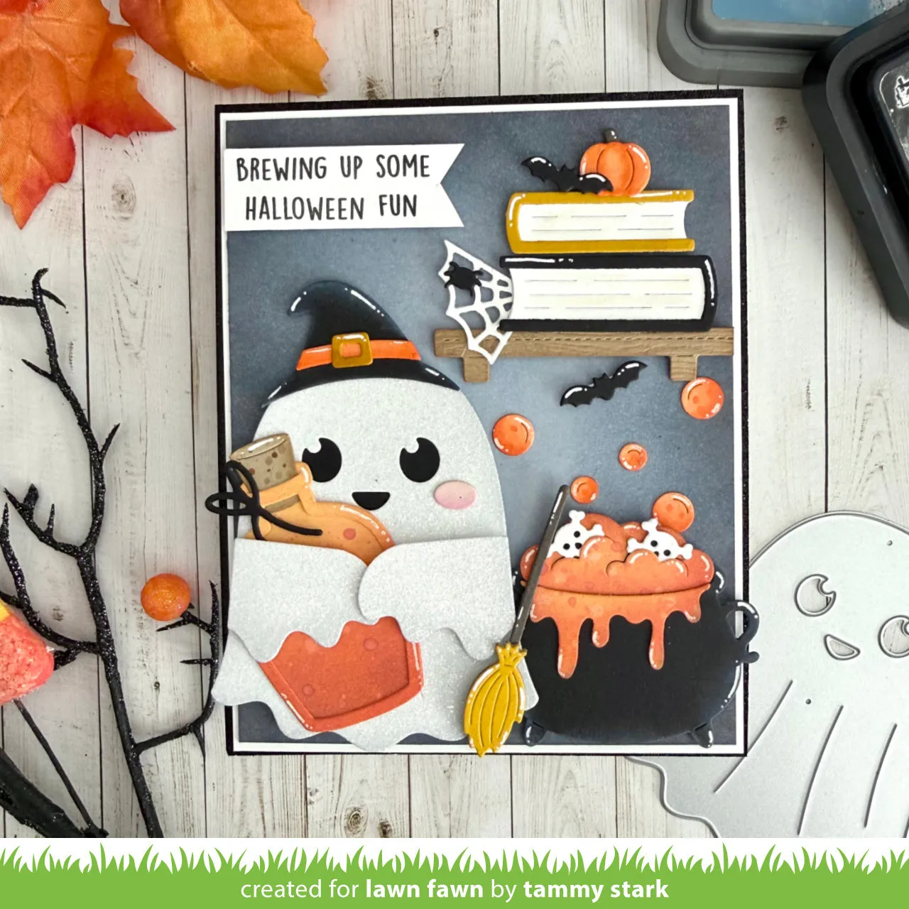 Lawn Fawn Big Hugs Ghost Stanze 4teilig Halloween