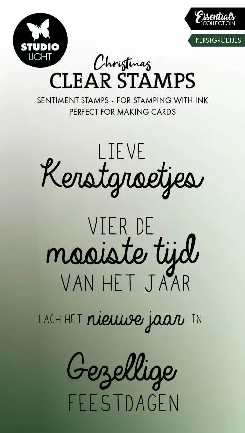 StudioLight Essentials Clear Stamp Kerstgroetjes Weihnachten