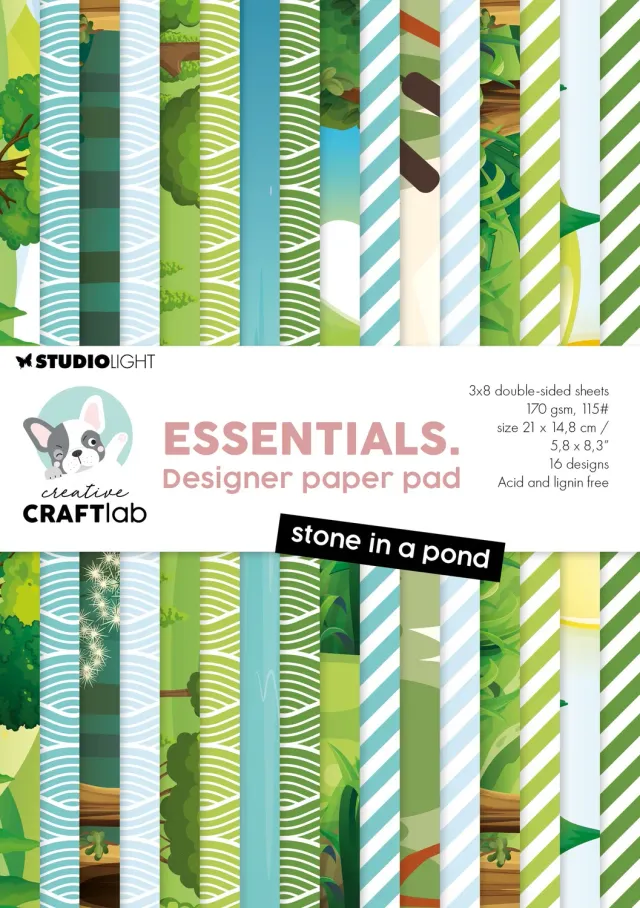 StudioLight Creative Craftlab Stone in a pond Designpapier 24 Blatt