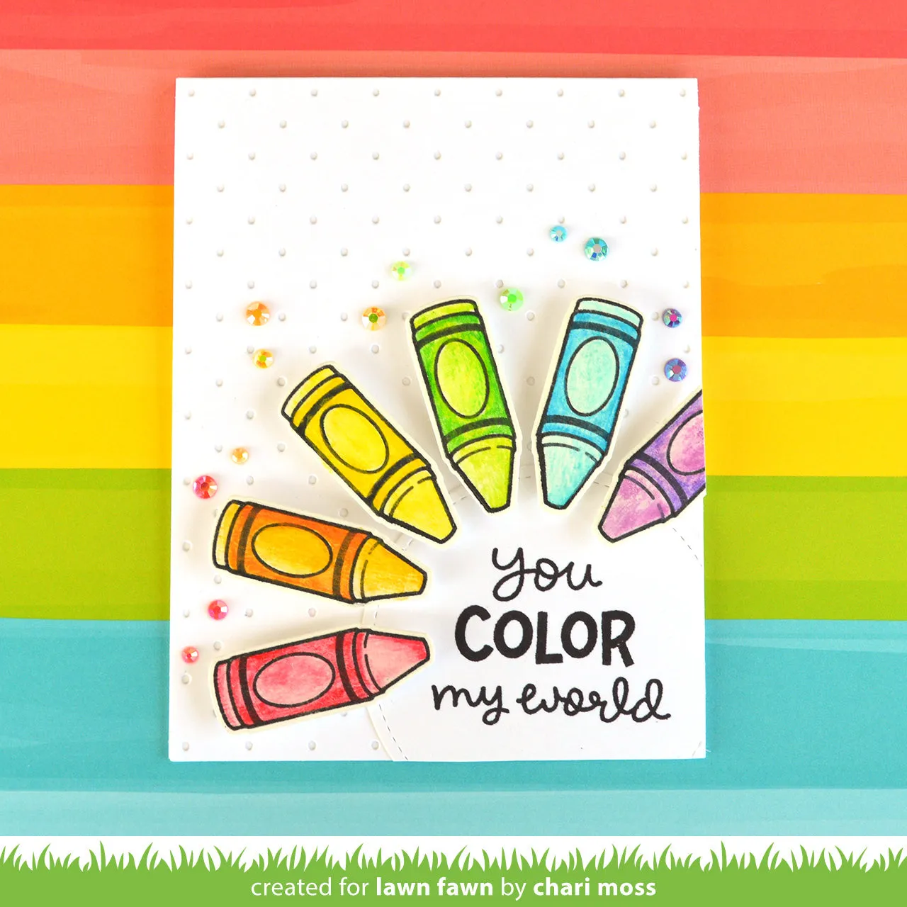 Lawn Fawn Color My World Clear Stamps Mini
