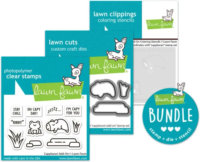 Lawn Fawn Capybaras Add-On Bundle Stempel Stanzen Schablone