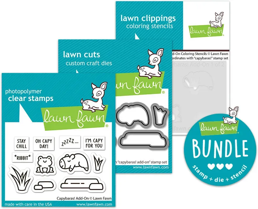 Lawn Fawn Capybaras Add-On Bundle Stempel Stanzen Schablone