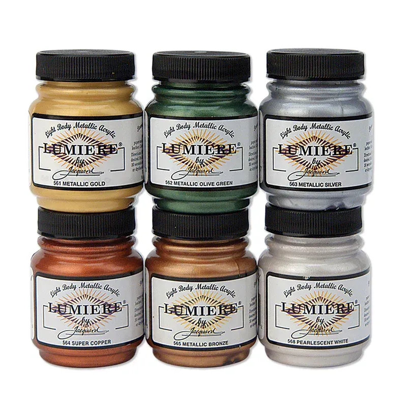 Lavinia Stamps Textilfarbe Metallic Pearl 6er Set Stoff