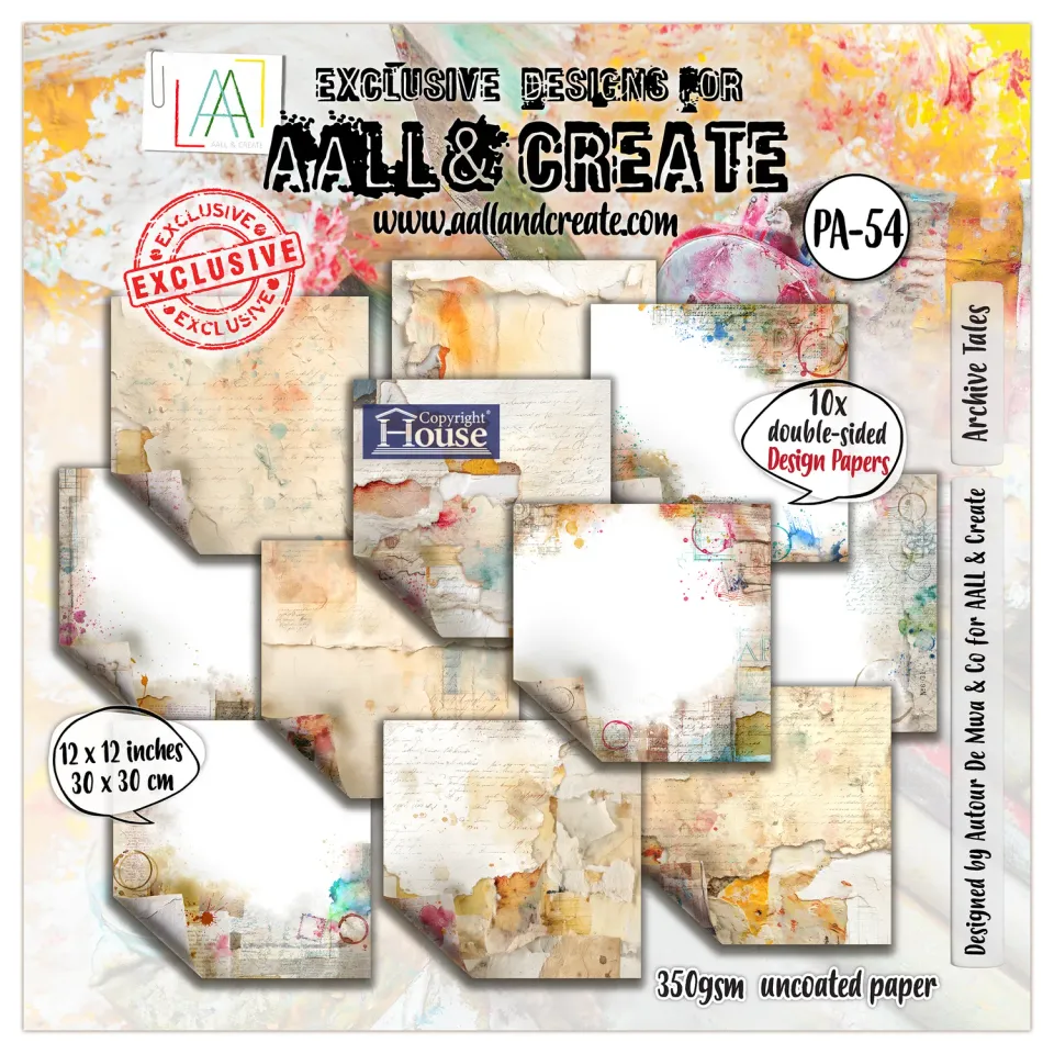 AALL and Create PA-54 Archive Tales Designpapier 30x30 cm 350g