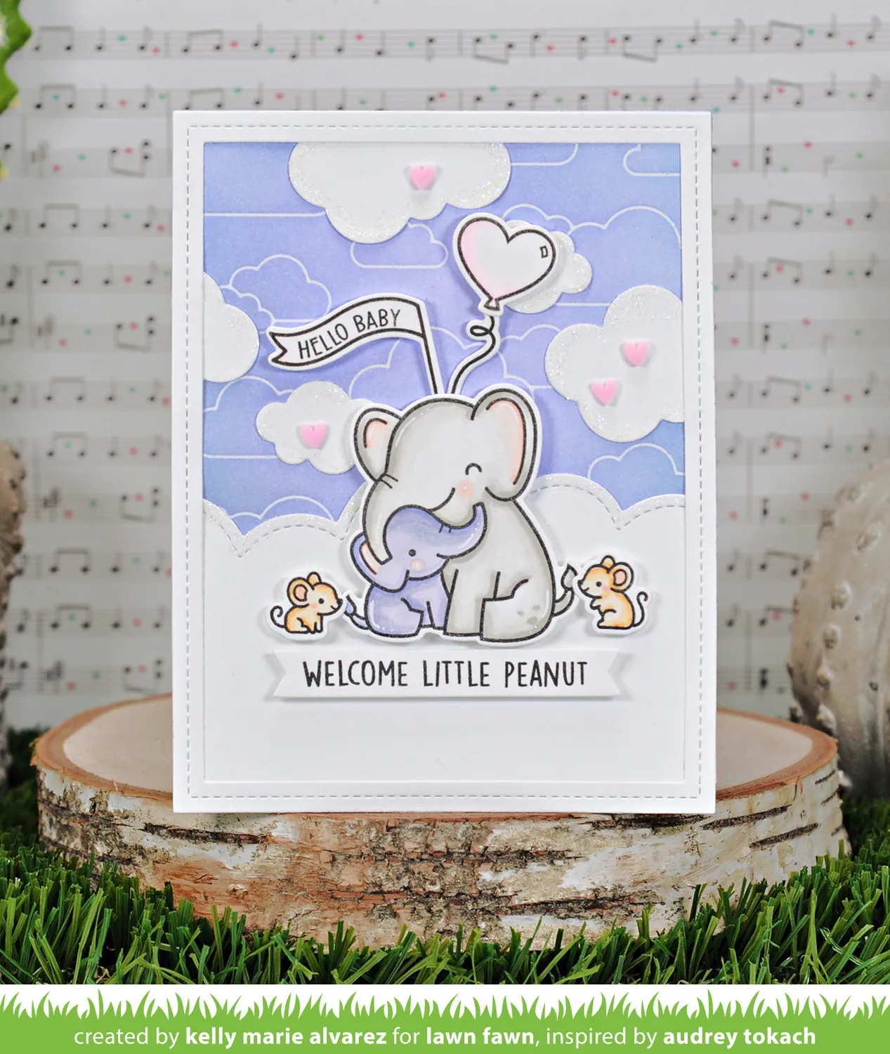 Lawn Fawn Cloud Background Hot Foil Platte