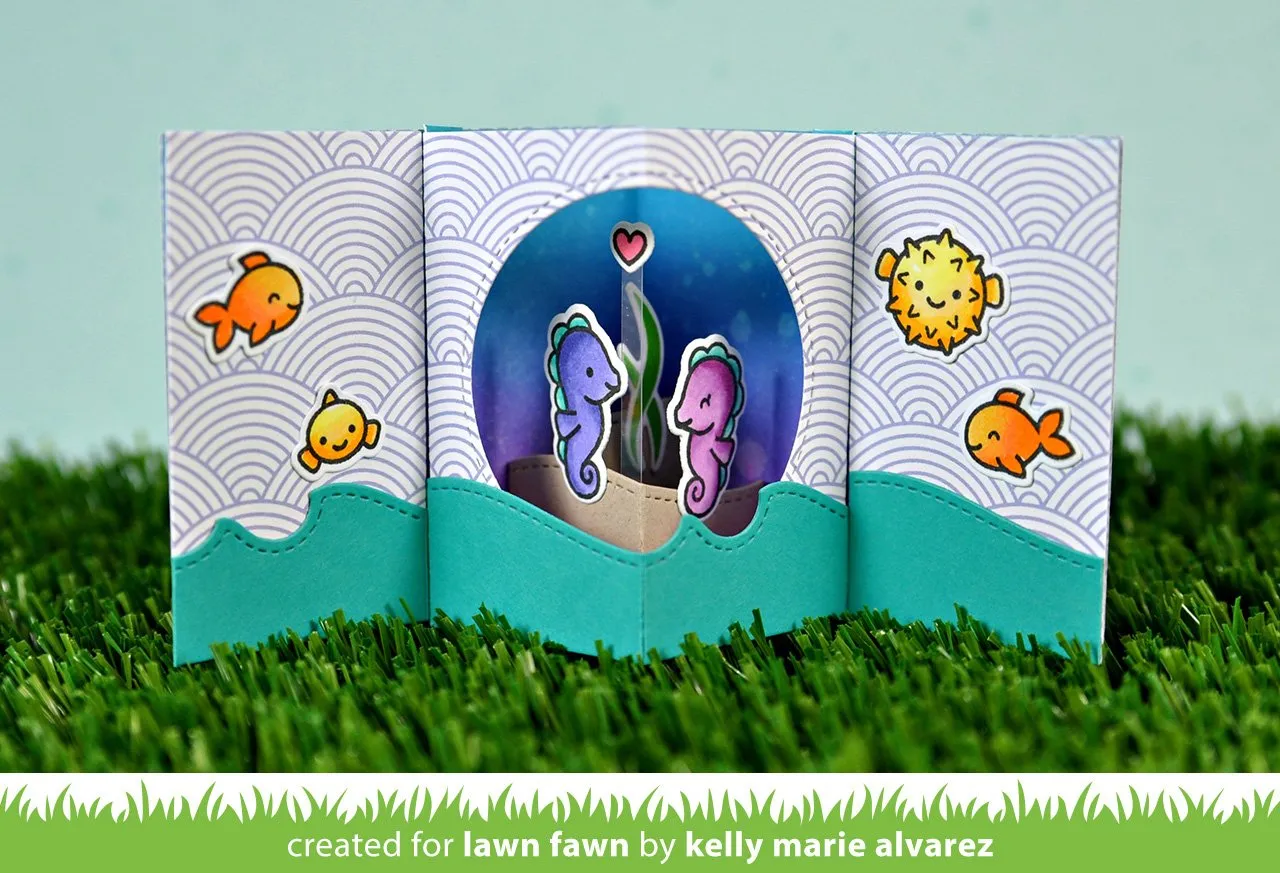Lawn Fawn Keep on Swimming Stempelset Fischglas
