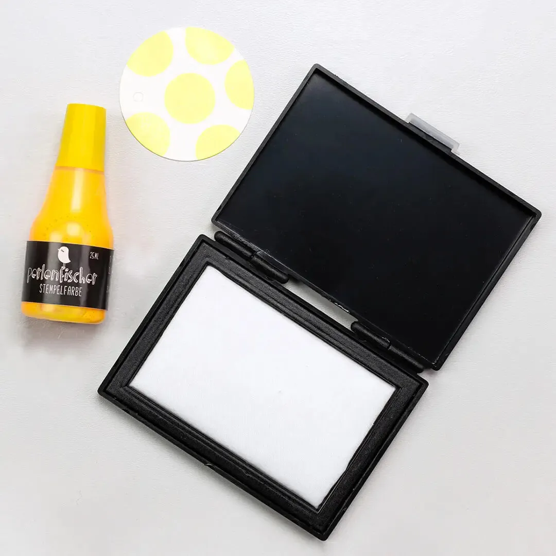 Perlenfischer Neon Gelb Stempelkissen Set 25 ml