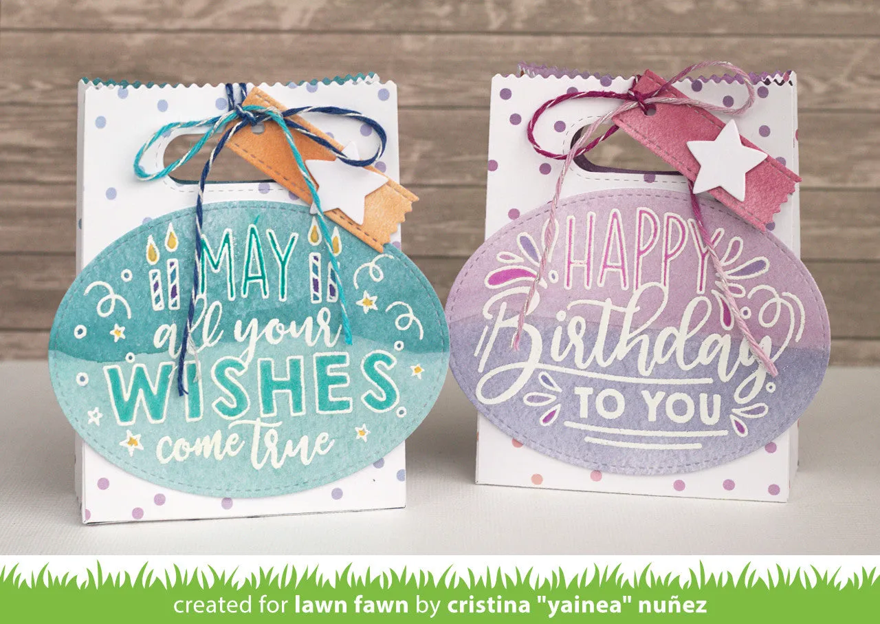 Lawn Fawn Giant Birthday Messages Stempelset Geburtstag groß