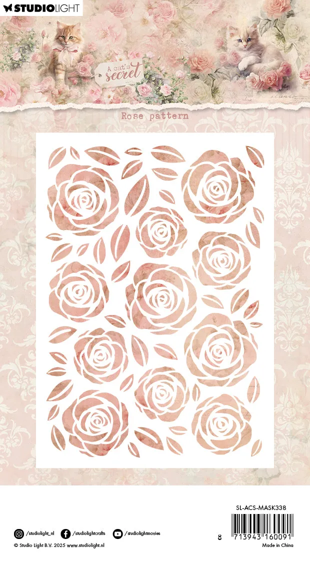 StudioLight A Cat's Secret Rose Pattern Mask-Schablone