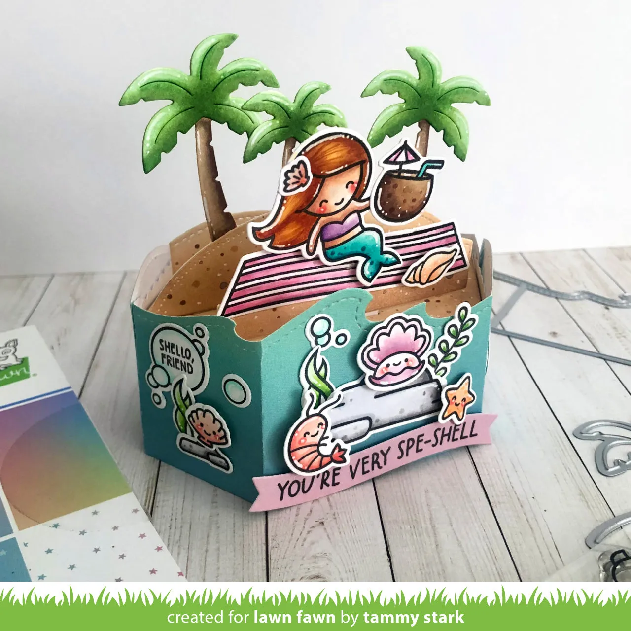 Lawn Fawn Platform Pop-Up Palm Tree Stanzschablonen 5er
