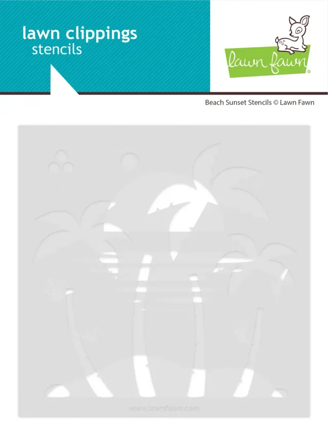 Lawn Fawn Beach Sunset Stencils Schablonen 2er-Set