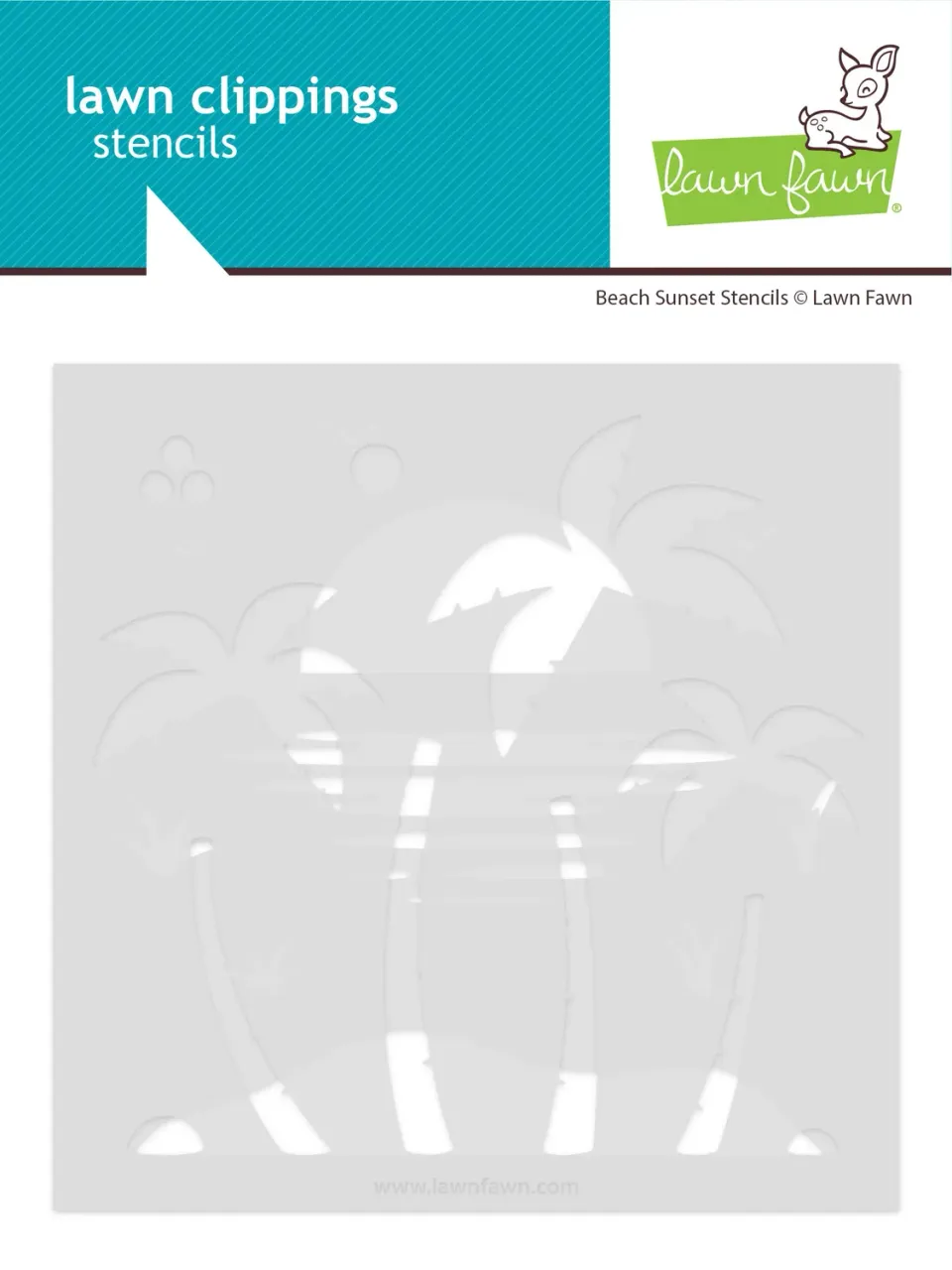 Lawn Fawn Beach Sunset Stencils Schablonen 2er-Set
