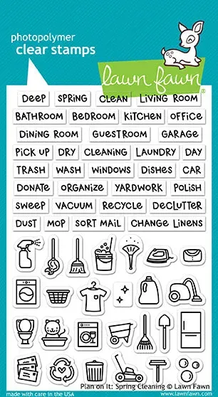 Lawn Fawn Plan on It Spring Cleaning Stempelset putzen