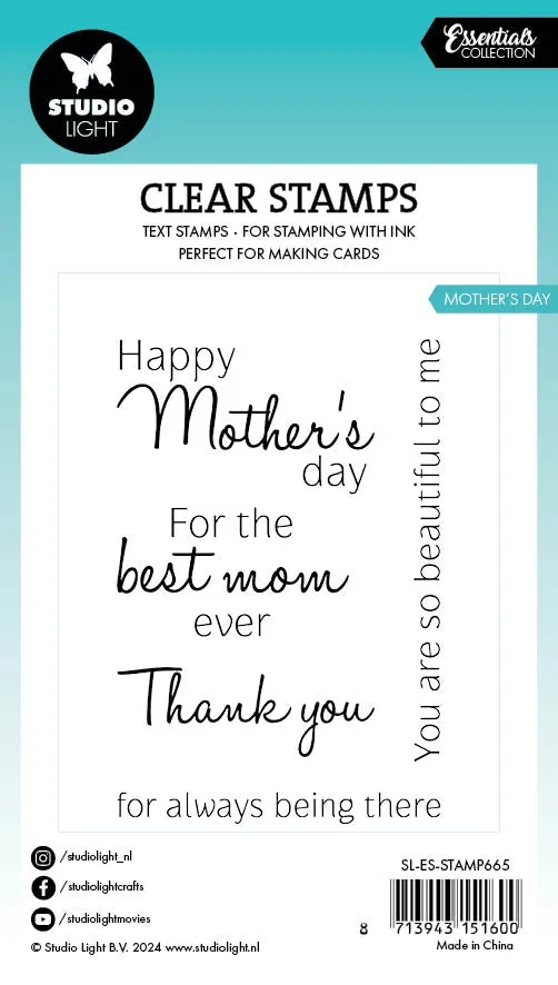 StudioLight Essentials Mothersday Clear Stamp Muttertag