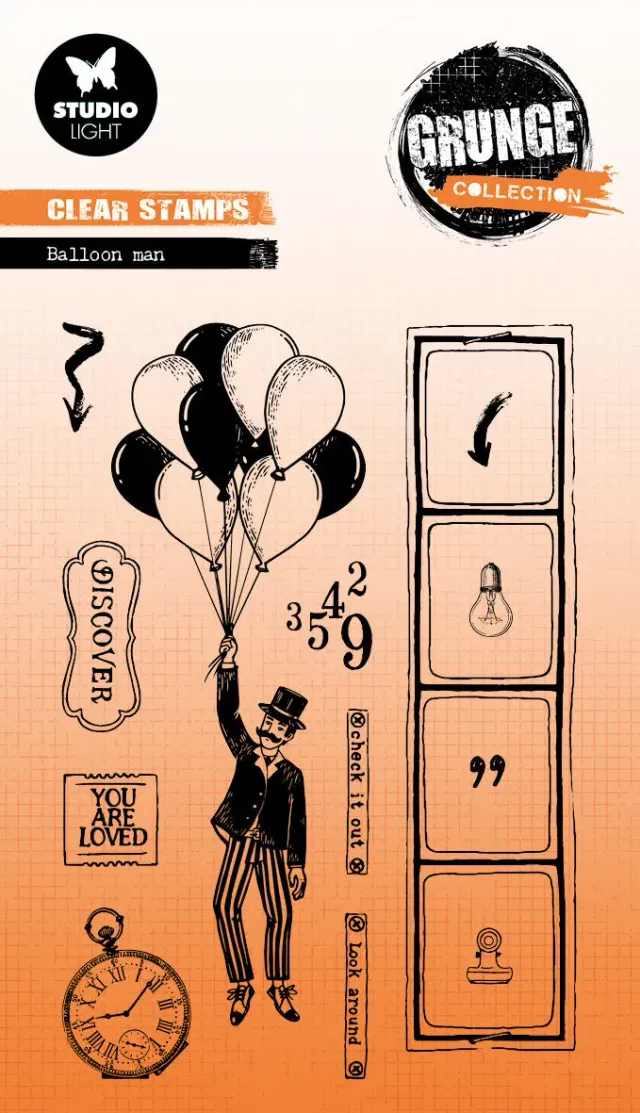 Studio Light Grunge Collection Clear Stamp Ballon Man
