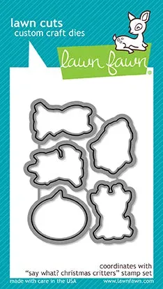 Lawn Fawn Lawn Cuts Say What Christmas Critters Stanzen
