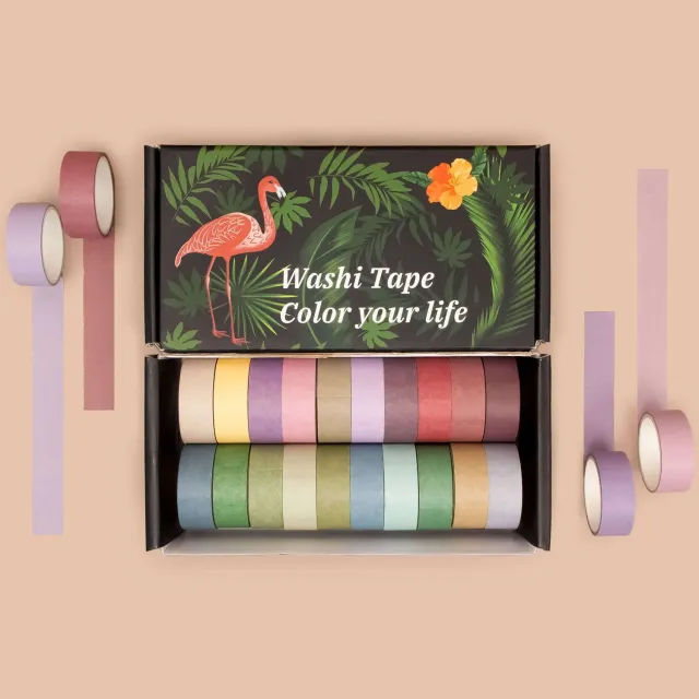 Ieebee Morandi Washi Tape 20 Rollen uni matt
