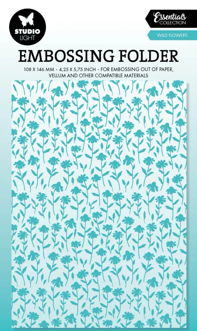 Studio Light Essentials Prägefolder Wild Flowers 105x148 mm