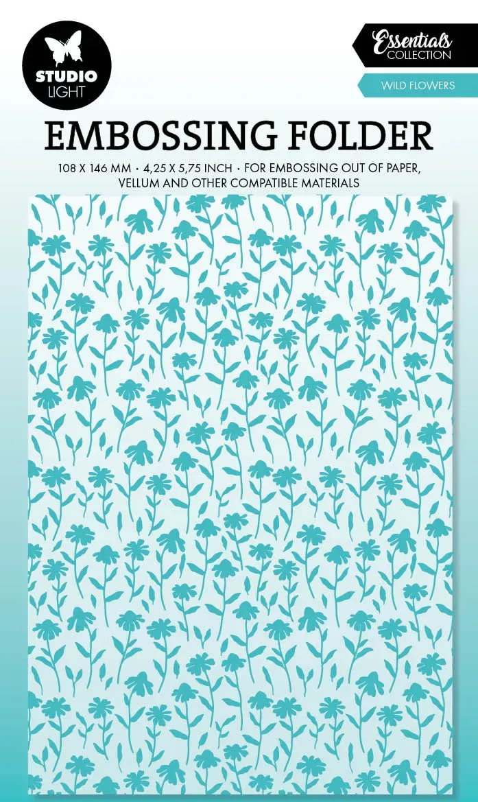Studio Light Essentials Prägefolder Wild Flowers 105x148 mm