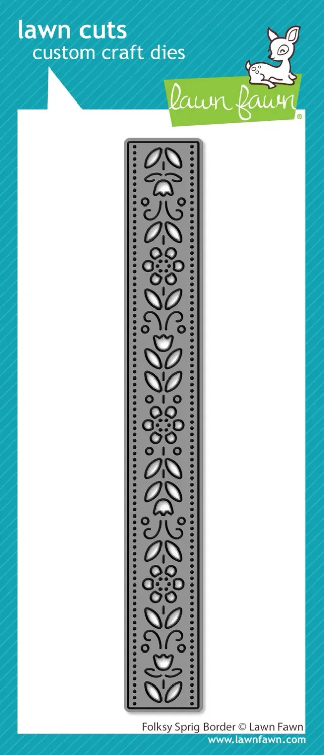 Lawn Fawn Folksy Sprig Border Stanze Bordüre 15,2 cm