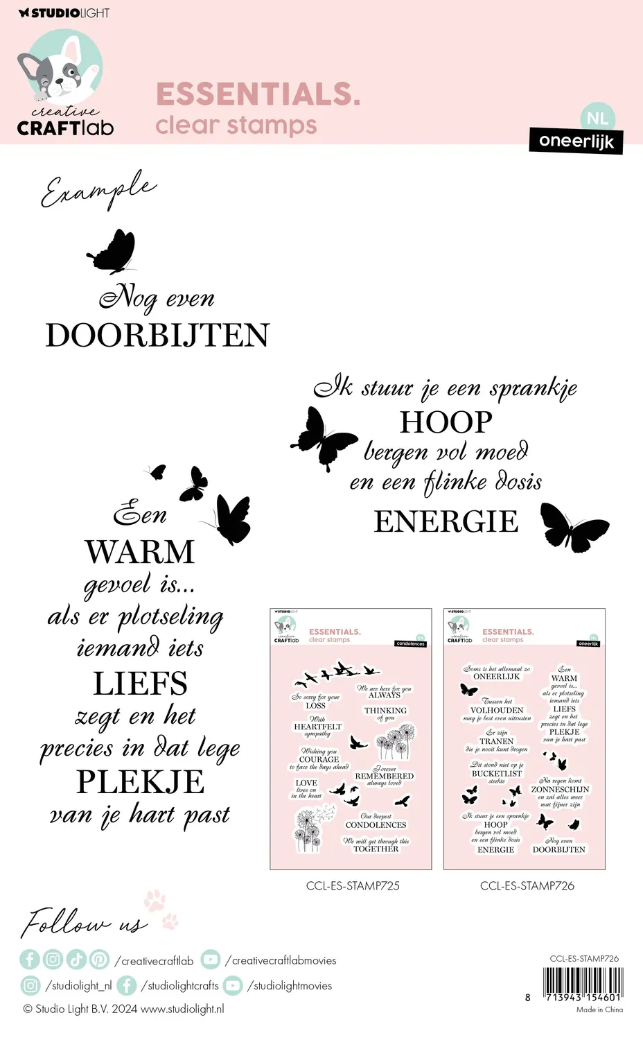 StudioLight Creative Craftlab Essentials Clear Stempel Oneerlijk