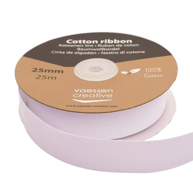 Lavinia-Stamps Cotton Ribbon Baumwollband Weiß 25mm 25m