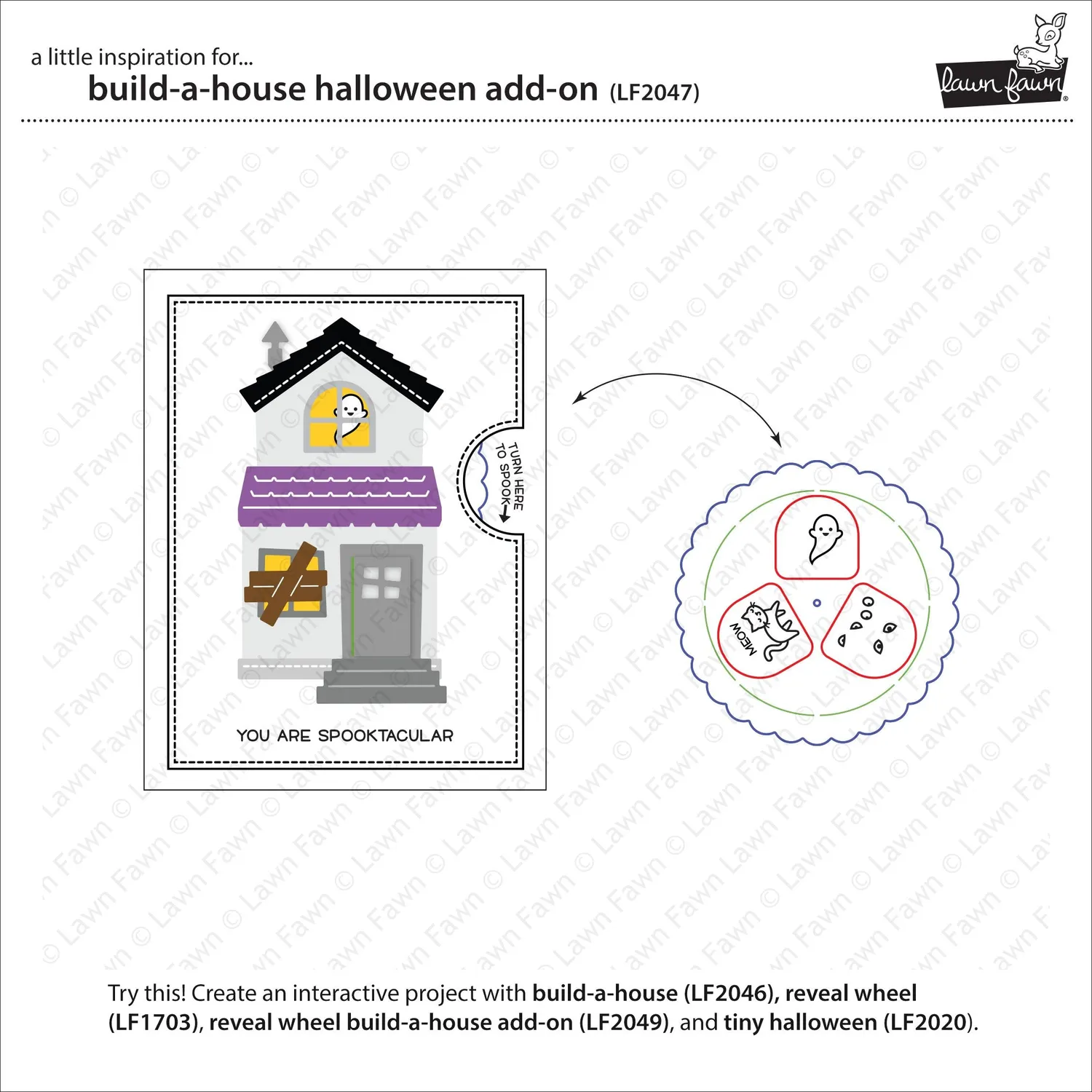Lawn Fawn Lawn Cuts Build-A-House Halloween Stanzschablone