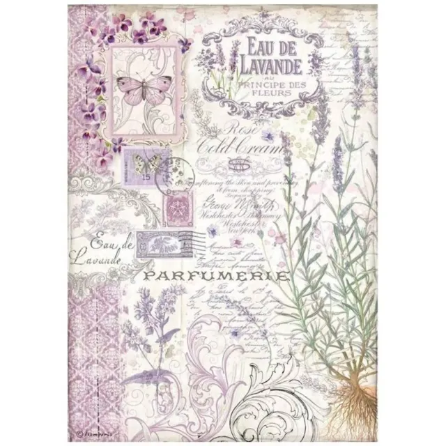 Stamperia Provence Eau de Lavande Reispapier A4 Decoupage