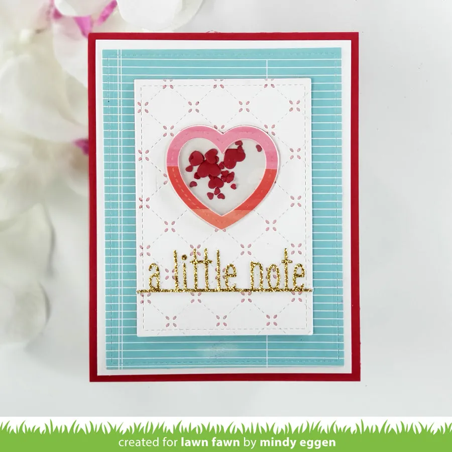 Lawn Fawn Heart Shaker Gift Tag Stanzschablonen Herz