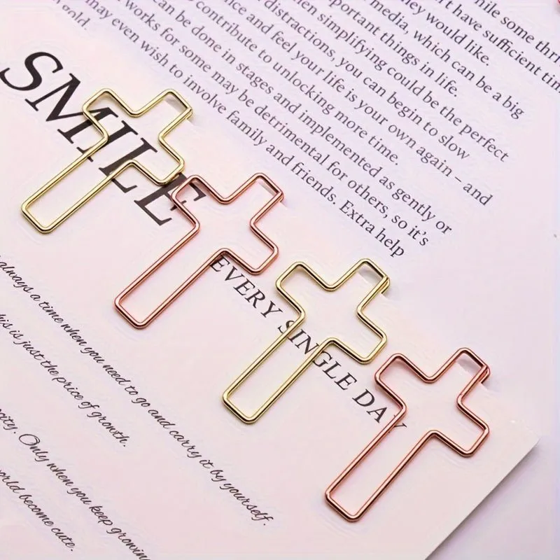 Ieebee Cross Shaped Büroklammern Gold 20 Stück Metall