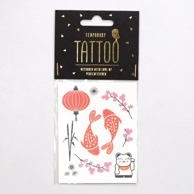 Perlenfischer Japanischer Frühling Tattoo temporär floral