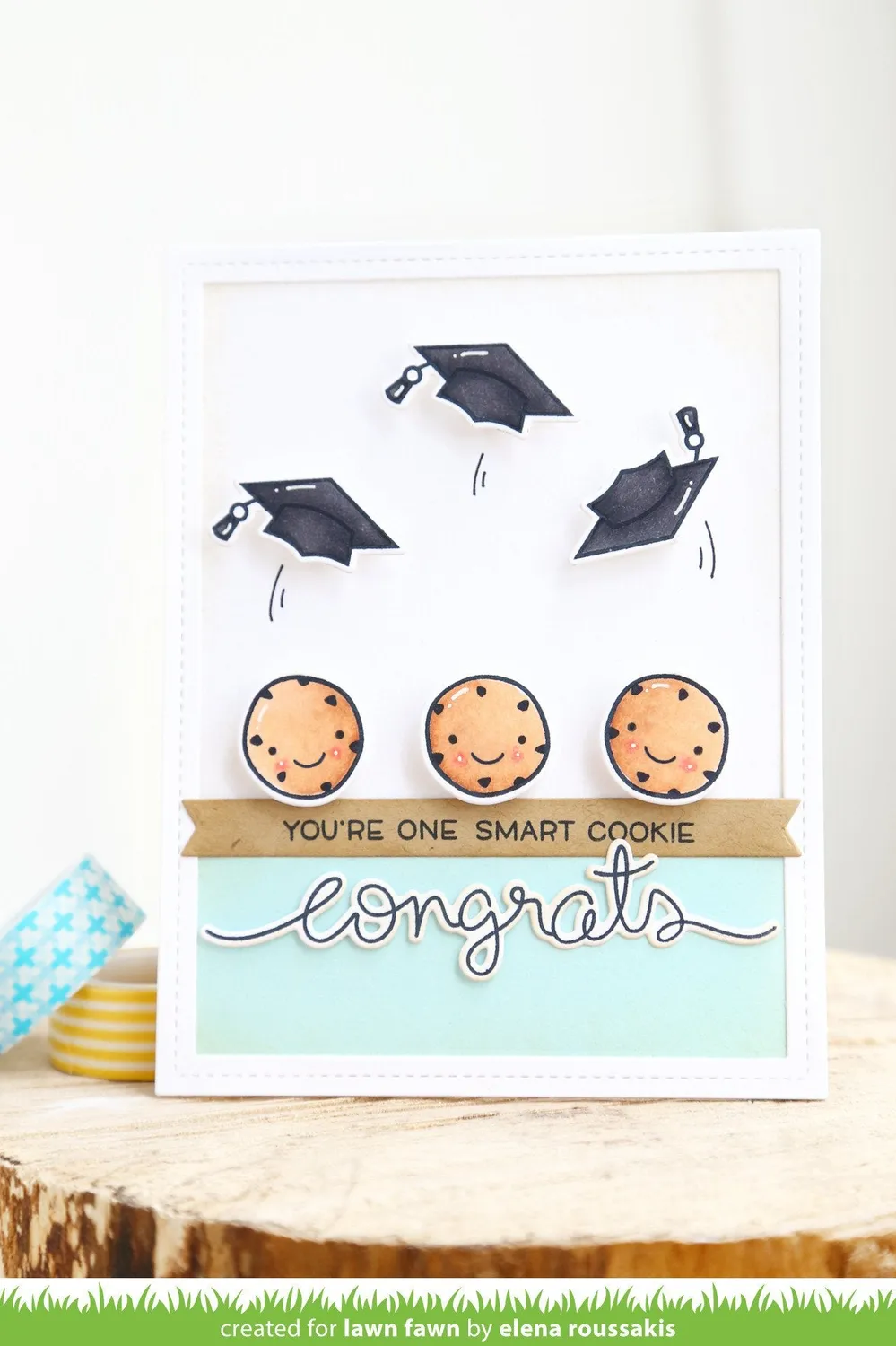 Lawn Fawn Smart Cookie Clear Stamps Keks Abschluss