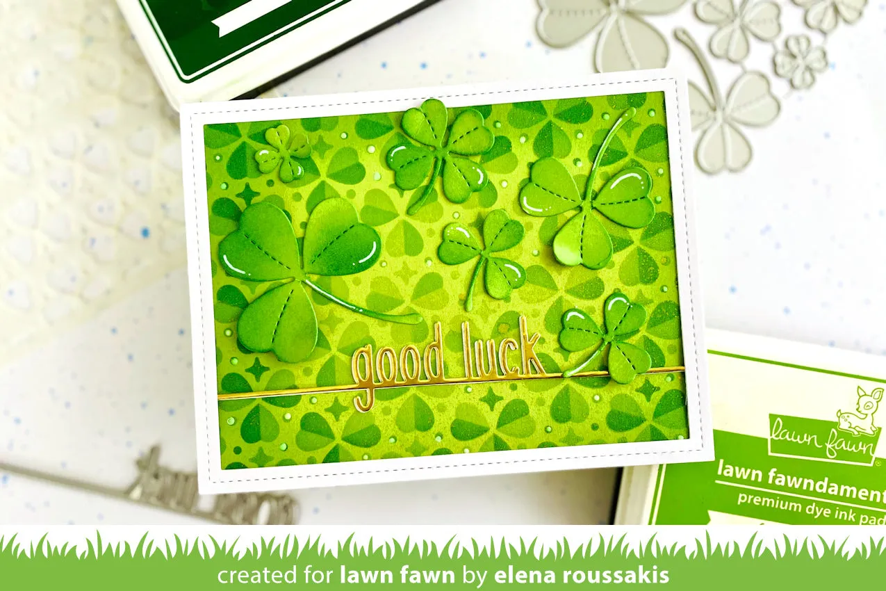 Lawn Fawn Clover Background LF2823 Schablonen Klee
