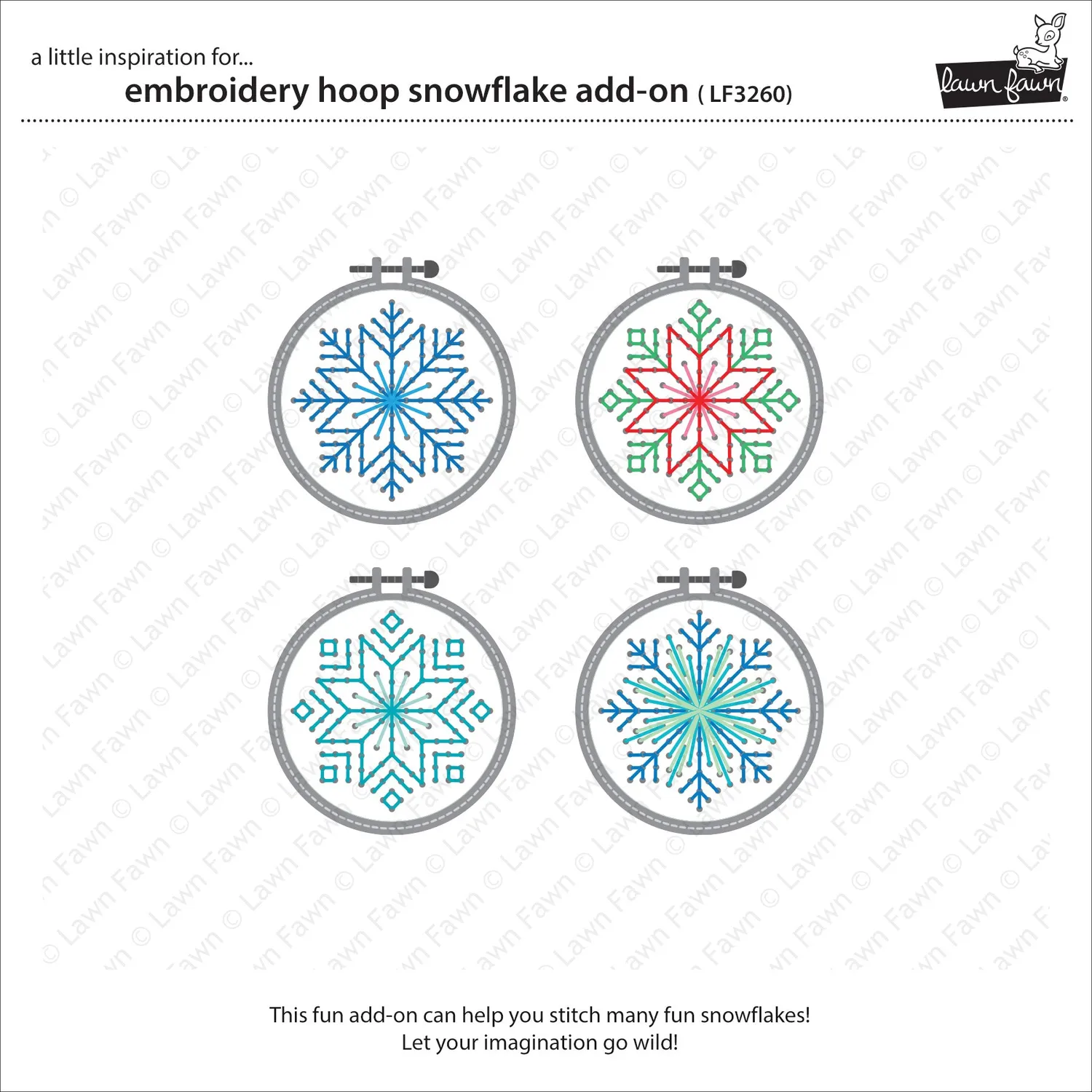 Lawn Fawn Lawn Cuts LF3260 Stanzschablone Snowflake Add-On