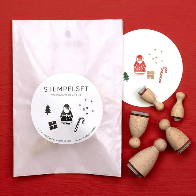 Perlenfischer Weihnachten 2 Stempelset 5 Ministempel