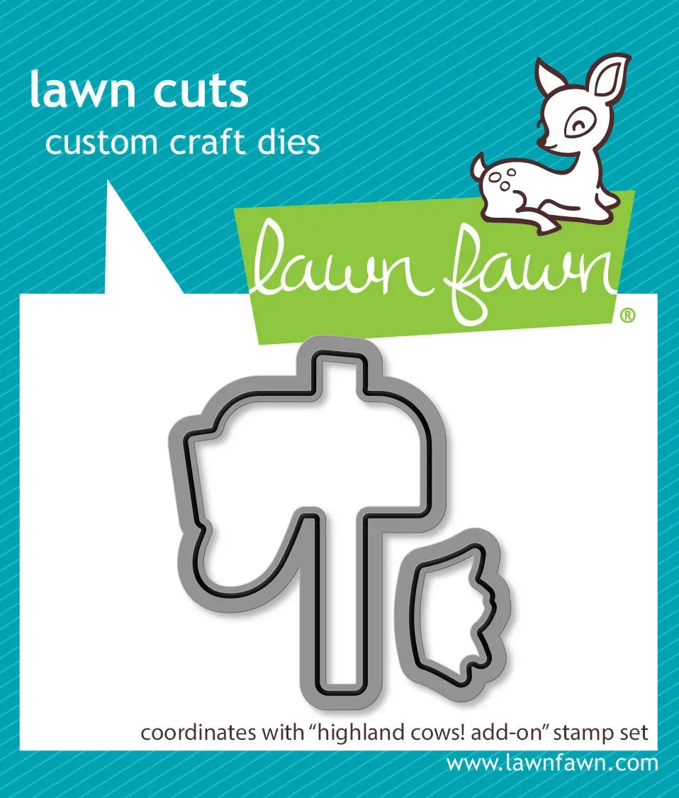 Lawn Fawn Highland Cows Add-On Lawn Cuts Stanze 2tlg