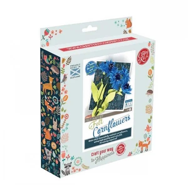 Lavinia Felt Cornflowers Filz-Bastelset Kornblumen 8x25 cm