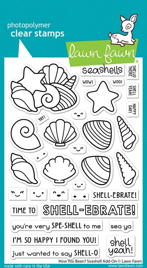 Lawn Fawn How You Bean Seashell Add-On Stempelset Muscheln