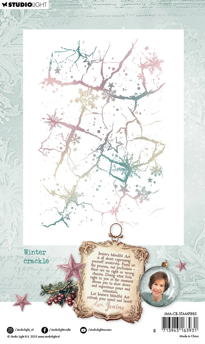 StudioLight Christmas Blush Winter Crackle Clear Stempel