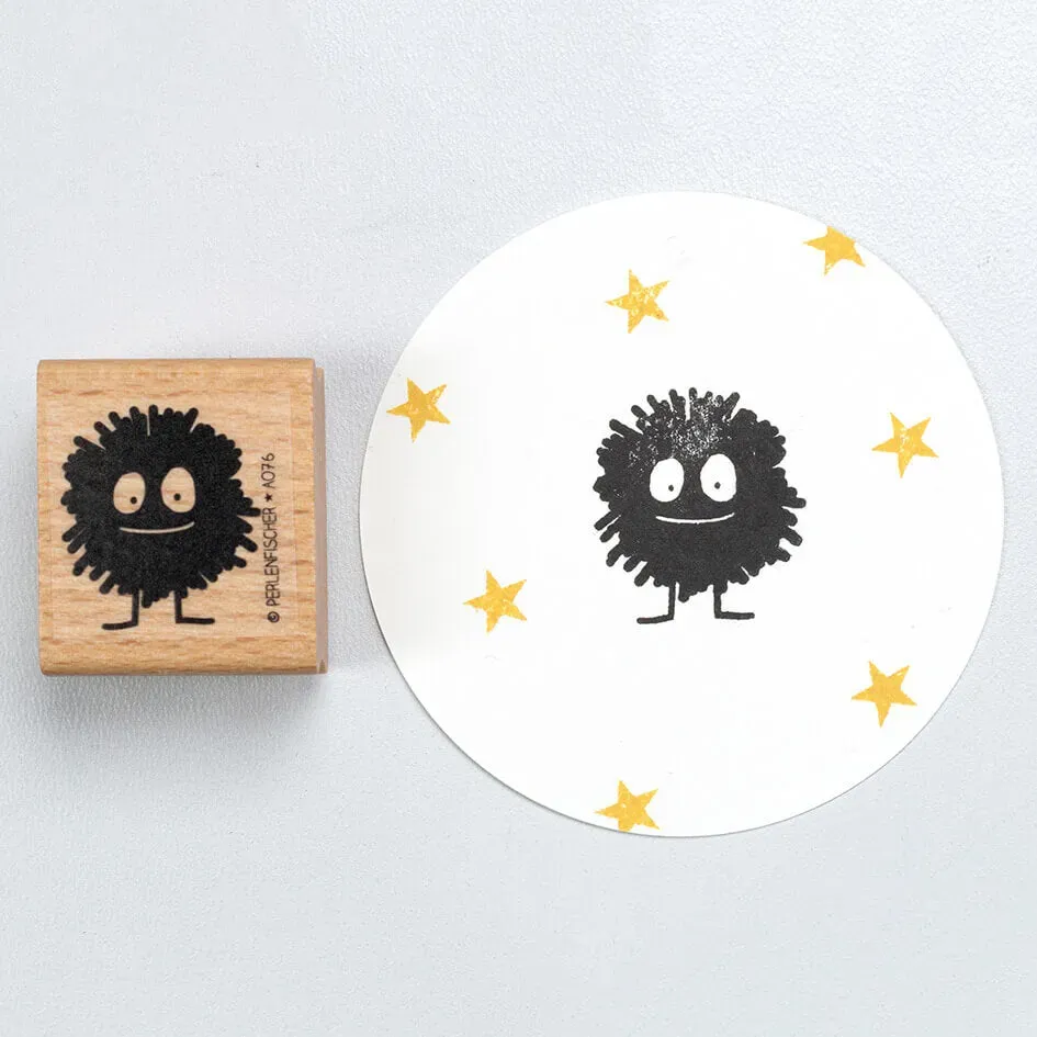 Perlenfischer Bommelmonster Stempel 27x24 mm Monster