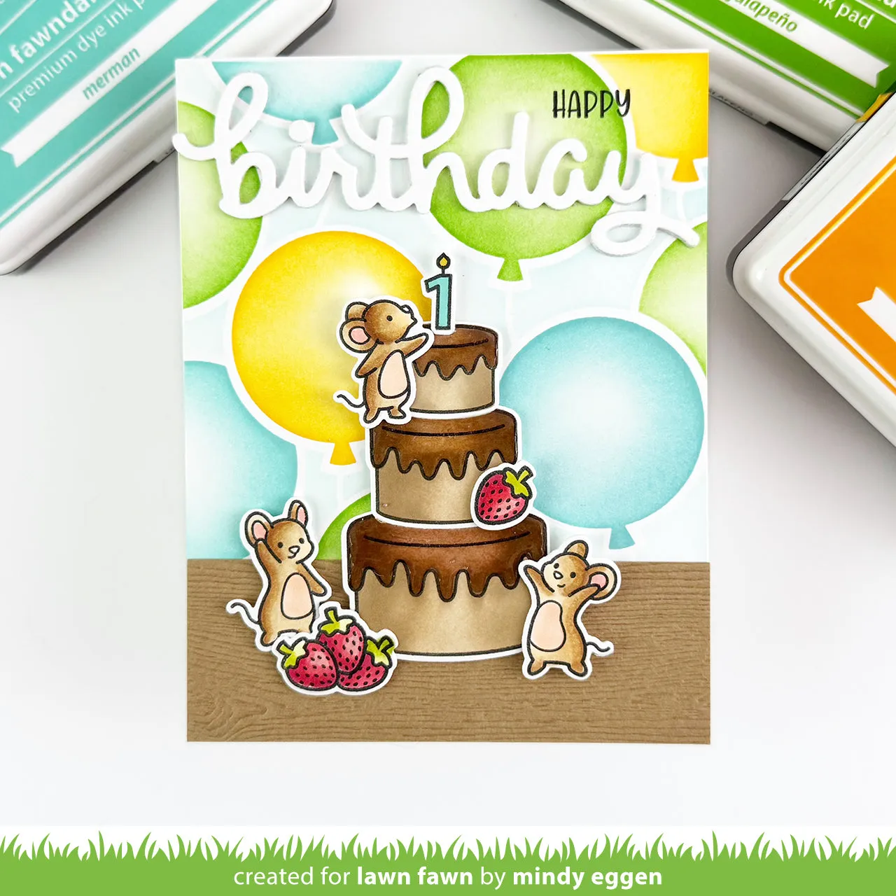 Lawn Fawn Cake It Easy Add-On Clear Stamps Torte