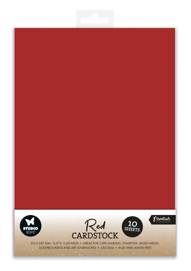 StudioLight Essentials Christmas Red Papierset A4 10 Blatt