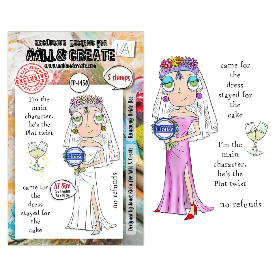 AALL and Create TP-1450 Runaway Bride Dee Stempelset A7