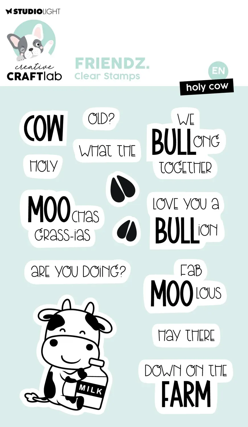 Creative Craftlab Friendz Holy Cow Clear Stamp Kuh