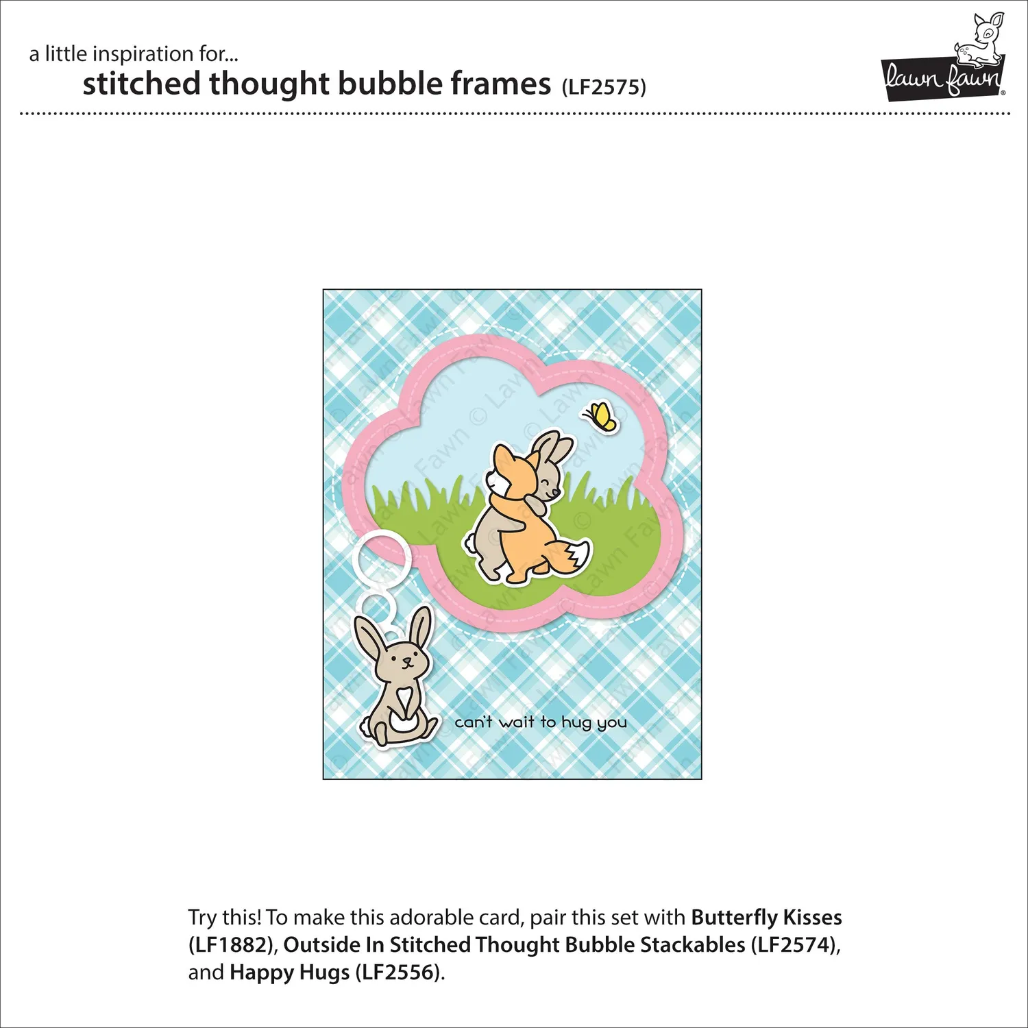 Lawn Fawn Stitched Thought Bubble Frames Lawn Cuts
