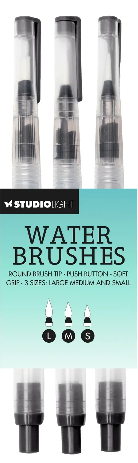 StudioLight Essentials Wassertankpinsel 3er Set fein mittel groß